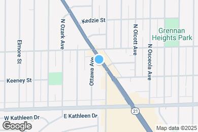 Map image of the property - 8044 N Oriole Ave