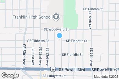 Map image of the property - 5427 SE Tibbetts St
