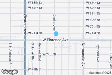 Map image of the property - 7112 S Denker Ave