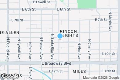 Map image of the property - 1305 E 9th St