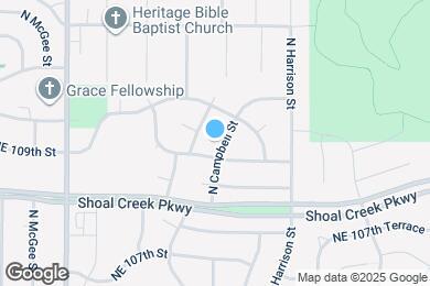 Map image of the property - 10824 N Campbell St