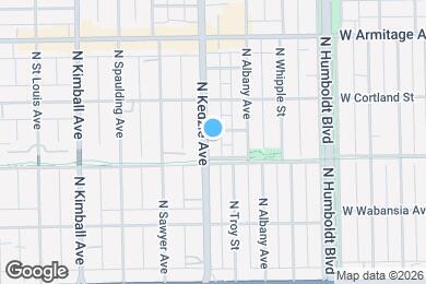 Map image of the property - 1817 N Kedzie Ave