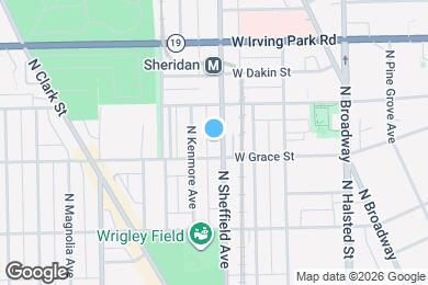 Map image of the property - 3812 N Sheffield Ave