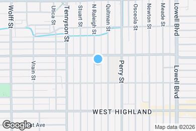 Map image of the property - 3406 N Raleigh St