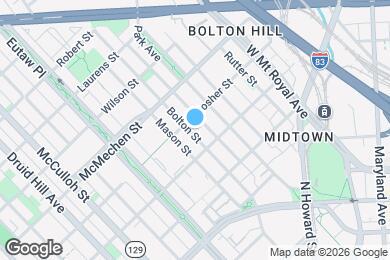 Map image of the property - 1427 Bolton St