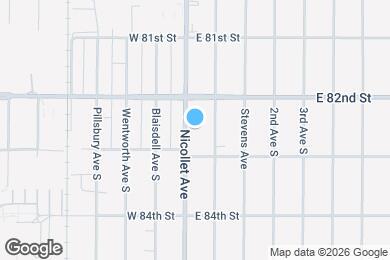 Map image of the property - 8229 Nicollet Ave
