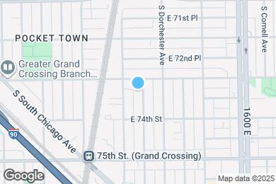 Map image of the property - 7314 S Kenwood Ave