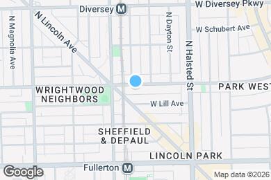 Map image of the property - 923 W Wrightwood Ave