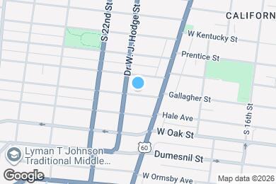 Map image of the property - 1827 Osage Ave