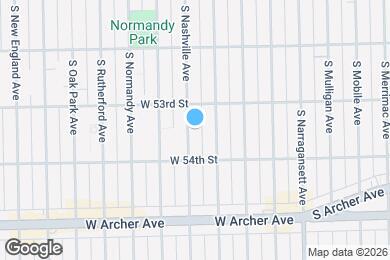 Map image of the property - 5327 S Nashville Ave
