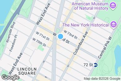 Map image of the property - 2nd-Floor 1-Bedroom on the Upper West Side