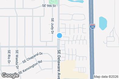 Map image of the property - 1323 SE Delaware Ave