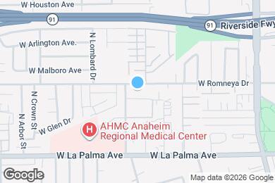 Map image of the property - Romneya Row in Anaheim!