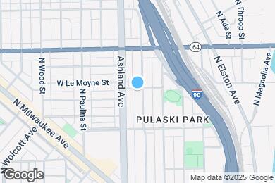 Map image of the property - 1458 N Bosworth Ave