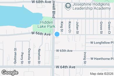 Map image of the property - 3582 W 66th Ave