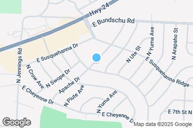 Map image of the property - 813 N Apache Dr