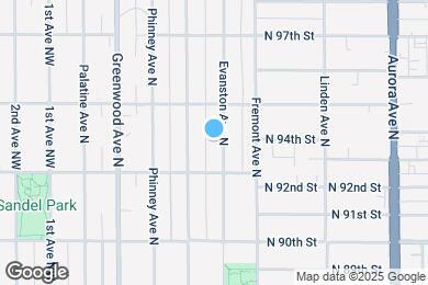 Map image of the property - 9227 Evanston Ave N