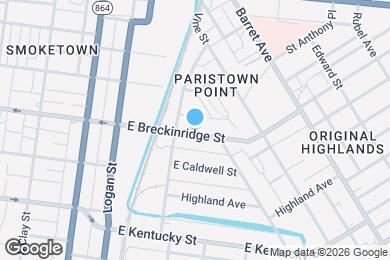 Map image of the property - 1017 E Breckinridge St