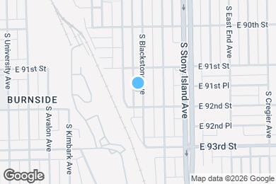 Map image of the property - 9136 S Blackstone Ave