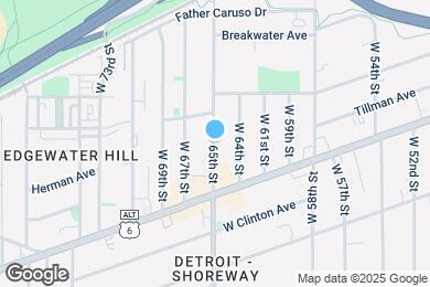 Map image of the property - 1345 W 65th St