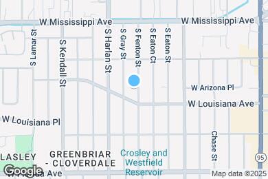 Map image of the property - 1275 S Fenton St