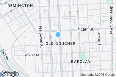 Map image of the property - 2422 N Charles St