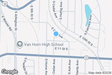 Map image of the property - 907 S Cedar Ave