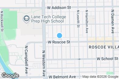 Map image of the property - 2302 W Roscoe St