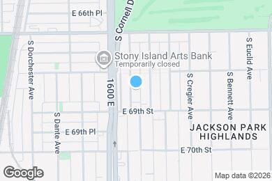 Map image of the property - 6829 S Cornell Ave