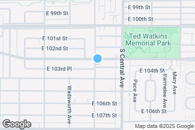 Map image of the property - 1105 E 103rd Pl