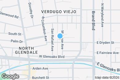 Map image of the property - 1105 Melrose Ave