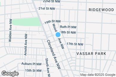 Map image of the property - 1727 Woodland Ave NW
