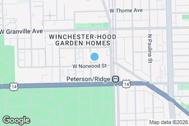 Map image of the property - 6105 N Wolcott Ave
