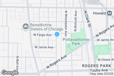 Map image of the property - 7375 N Damen Ave