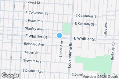 Map image of the property - 1165 E Whittier St