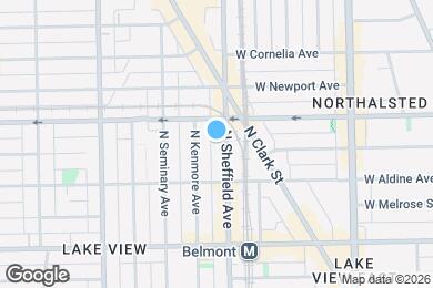 Map image of the property - 3336 N Sheffield Ave