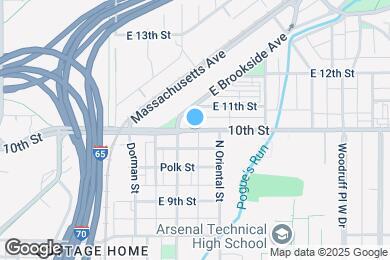 Map image of the property - 1234 E 10th St