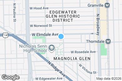 Map image of the property - 1406 W Thorndale Ave