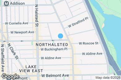 Map image of the property - 636 W Roscoe St