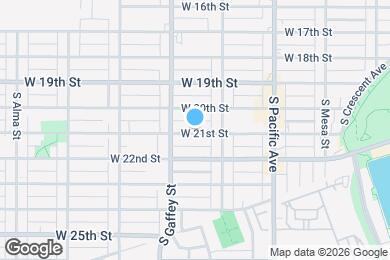Map image of the property - 654 W 21st St