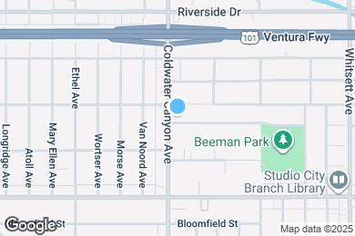 Map image of the property - 4542 Coldwater Canyon Ave