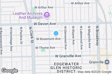 Map image of the property - 1434 W Rosemont Ave