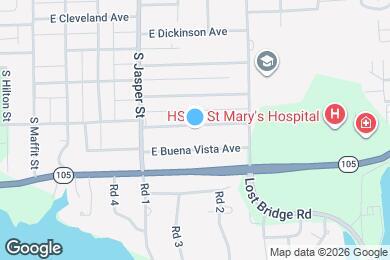 Map image of the property - 1329 E Riverside Ave