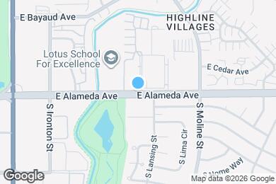 Map image of the property - 11115 E Alameda Ave