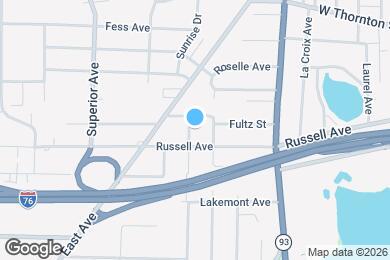 Map image of the property - 1383 Hillcrest St