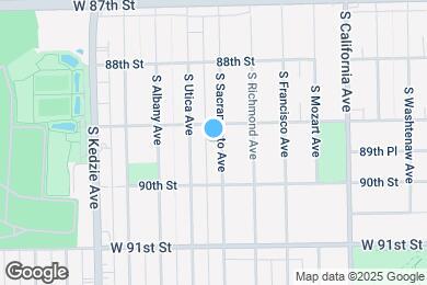 Map image of the property - 8912 S Sacramento Ave