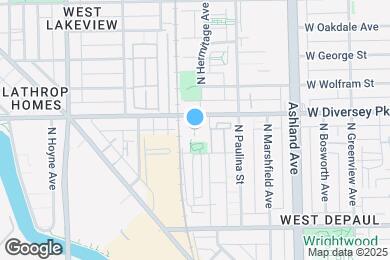 Map image of the property - 1735 W Diversey Pkwy