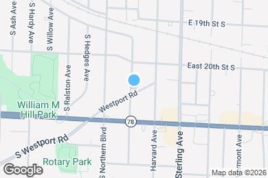 Map image of the property - 2023 S Harris Ave