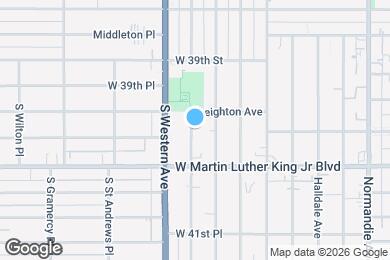 Map image of the property - 3966 S Hobart Blvd