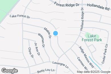 Map image of the property - 321 Lake Forest Dr